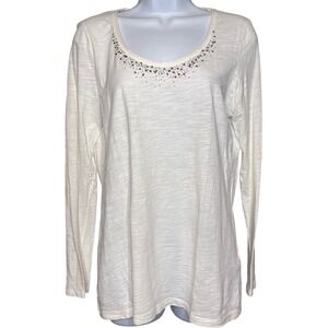 Vintage Esprit Womens Y2K Long‎ Sleeve Top Sequins Top Size XL Going Out 90's